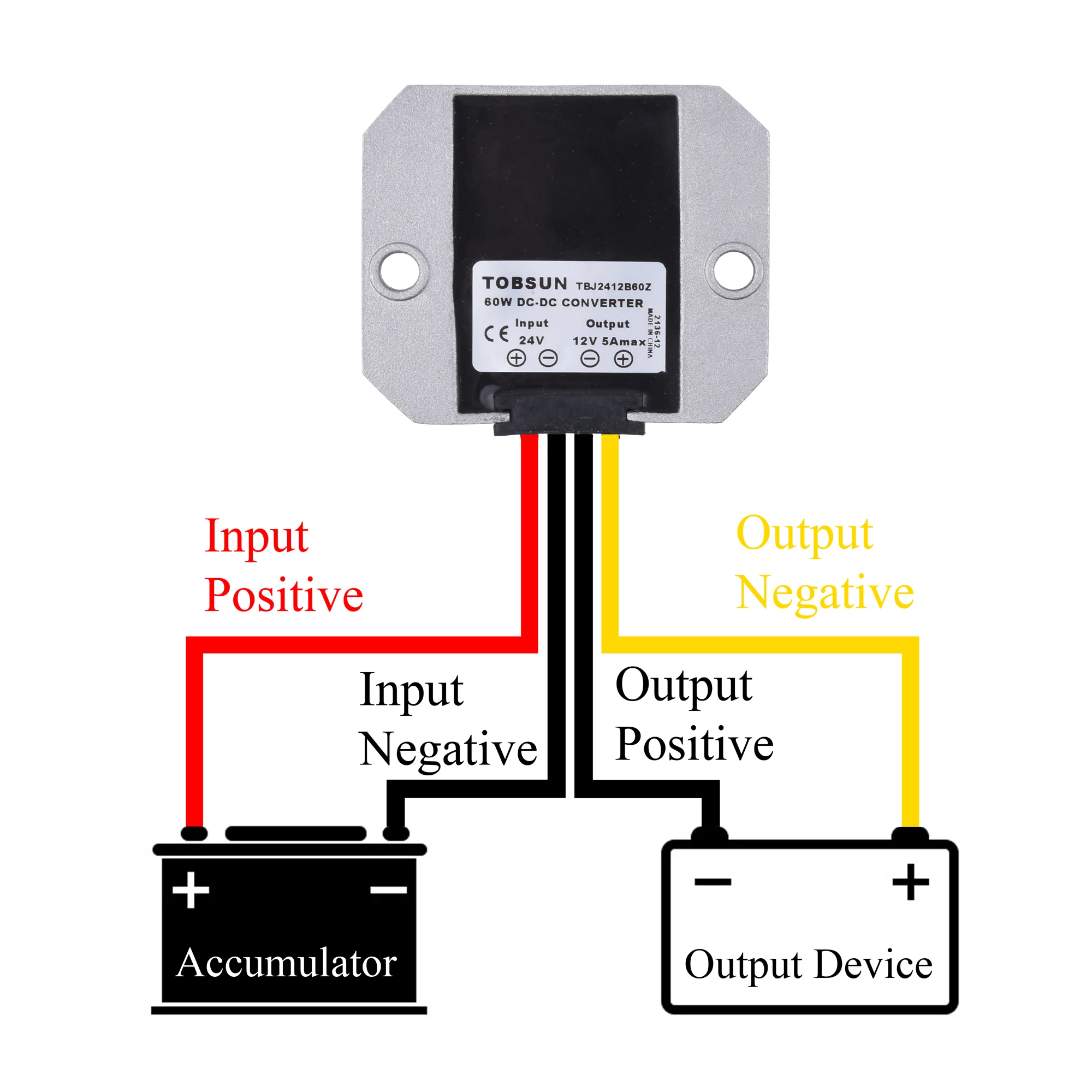 

30A DC Power Converter 36/48V to 12V/13.8V/24V Auto Buck Regulator Step Down Voltage Supply Module For Car