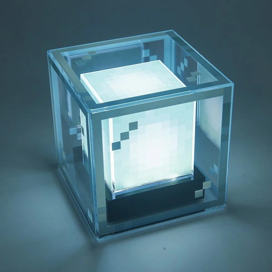 

Glowing Pixel-Style Beacon Lamp Computer Atmosphere Game Ornament Gift Desktop Night Light Rechargeable Decorative Light
