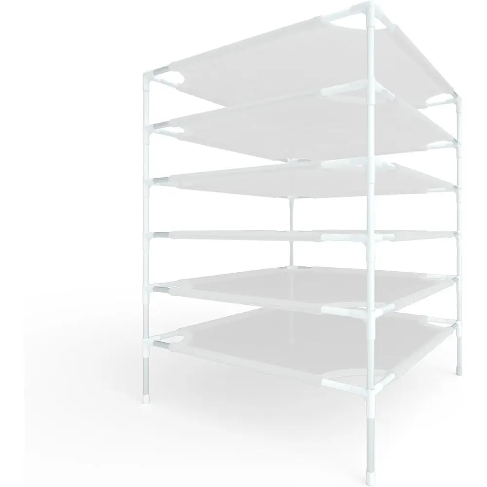 

6-ярусная складная сушилка для белья, сетчатая сушилка для одежды, экономящая место, для носков, игрушек, белая