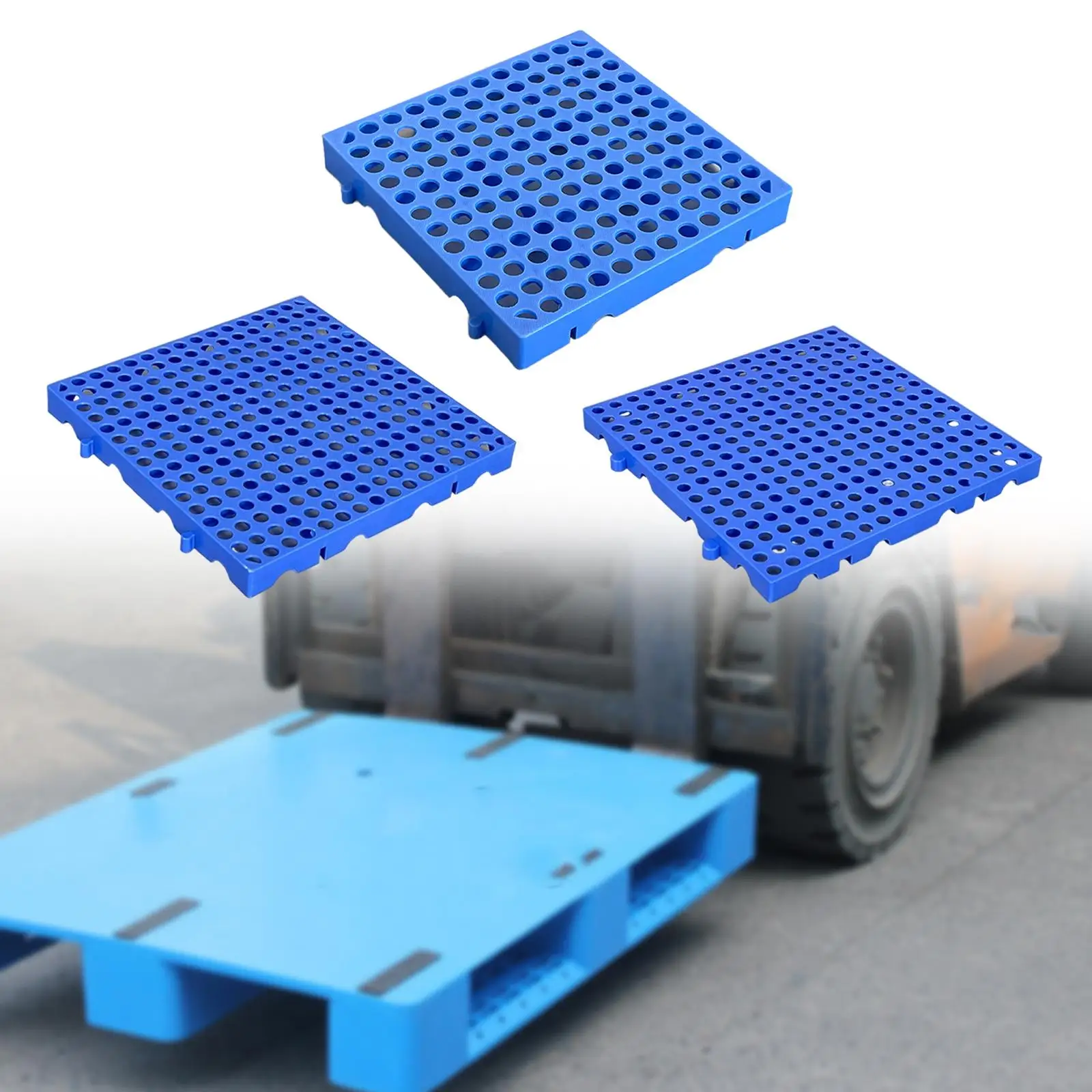 PP Pallet Ventilation Floor Pallet Nestable for Basement Storage Waterproof Grid for Warehouse Garden Garage MoistureProof