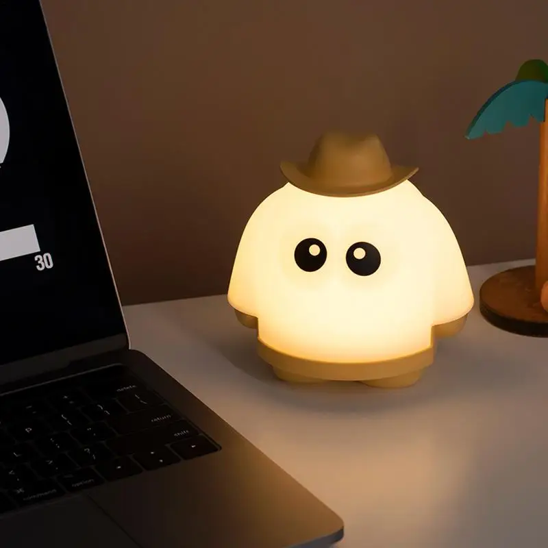 Lampa Ghost Light Up Halloween Ghost Timable Light Stand Lamp Dimmable Ghost Sleep Light Rechargeable For Kids Adults Bedroom