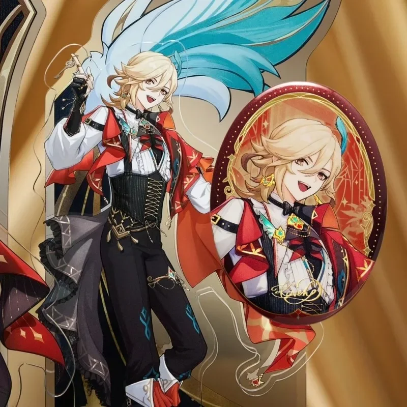 Набор ограниченной серии Genshin Impact Themed: Alhaitham & Kaveh, акриловые подставки 10 см и булавки премиум-класса, идеальное украшение для рабочего стола 2025 г.