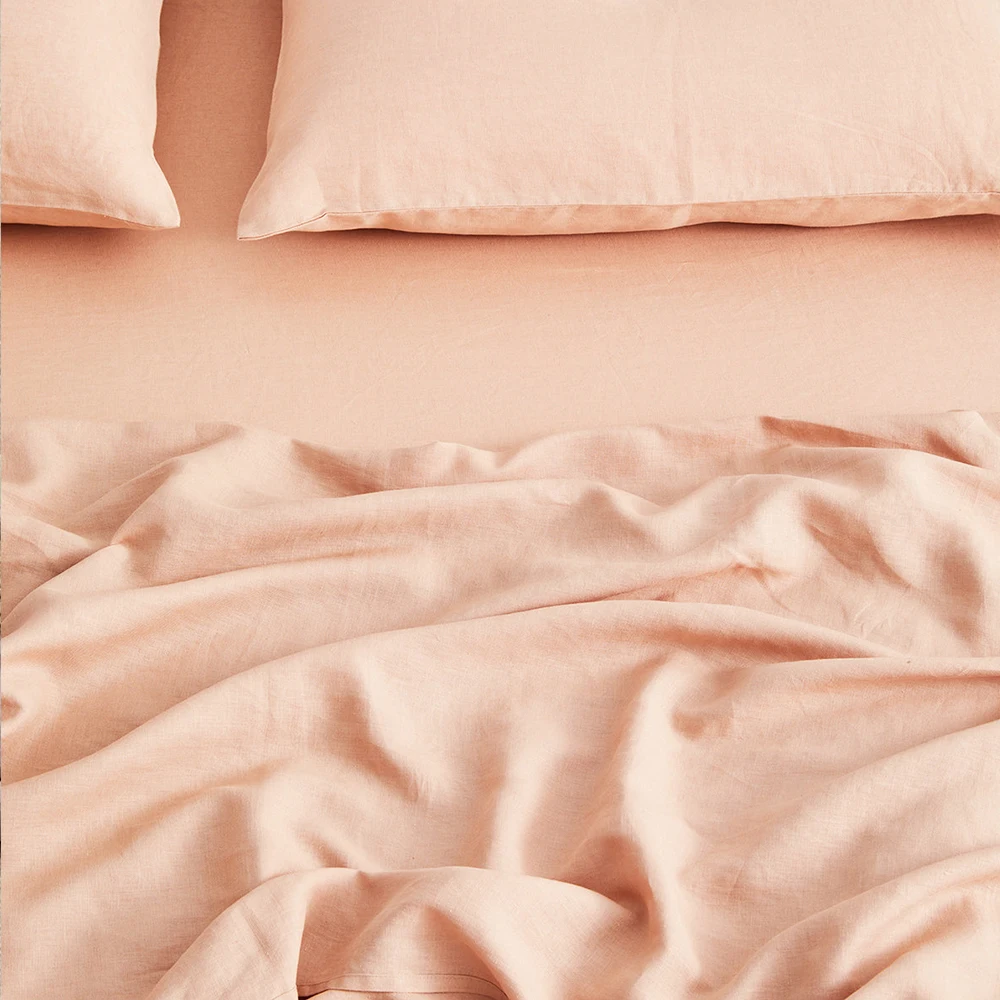 Pure 100% Linen Flat Sheet Moisture Absorbent All Season Linen Bed Sheet Various Sizes Solid Color 1 Piece Linen Flat Sheet Only