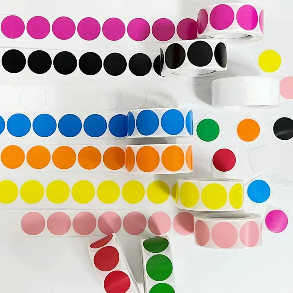 1000 stks Ronde Kleurcode Dot Stickers Verwijderbare 1.3 cm Chroma Label voor Inventaris Organiseren, Bestandsclassificatie Briefpapier Sticker