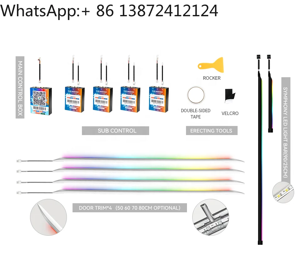

Car Interior Trim Light Atmosphere Lamp Strip Decoration Dynamic Kit Ambient Lighting Suitable for Universal Car