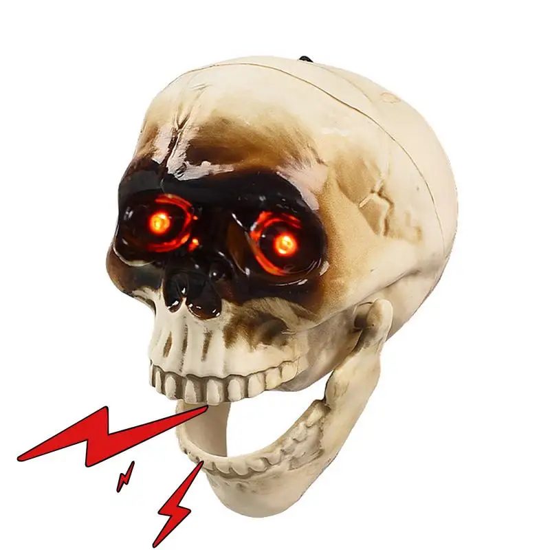 

Реквизит на Хэллоуин, жуткое украшение, реалистичные головки черепа на Хэллоуин, украшения на Хэллоуин, жуткое украшение со звуком