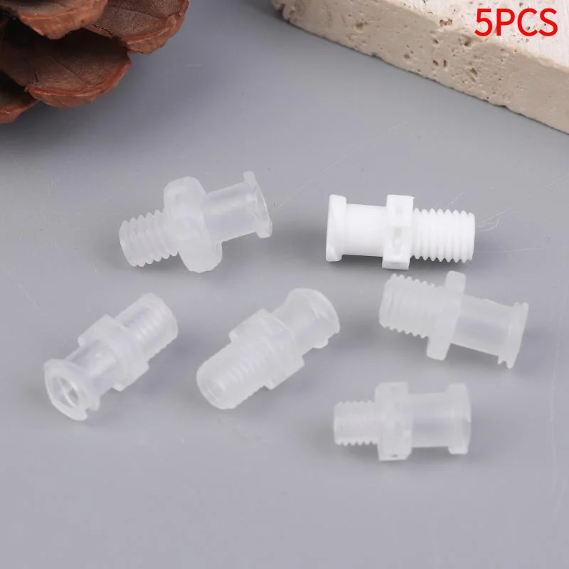 #5PCS Luer Thread 1/4-28UNF M6 M5 Adapter PP Plastic Air Valve Pipe Dispensing Glue Subpackaging Syringe Fitting Connector