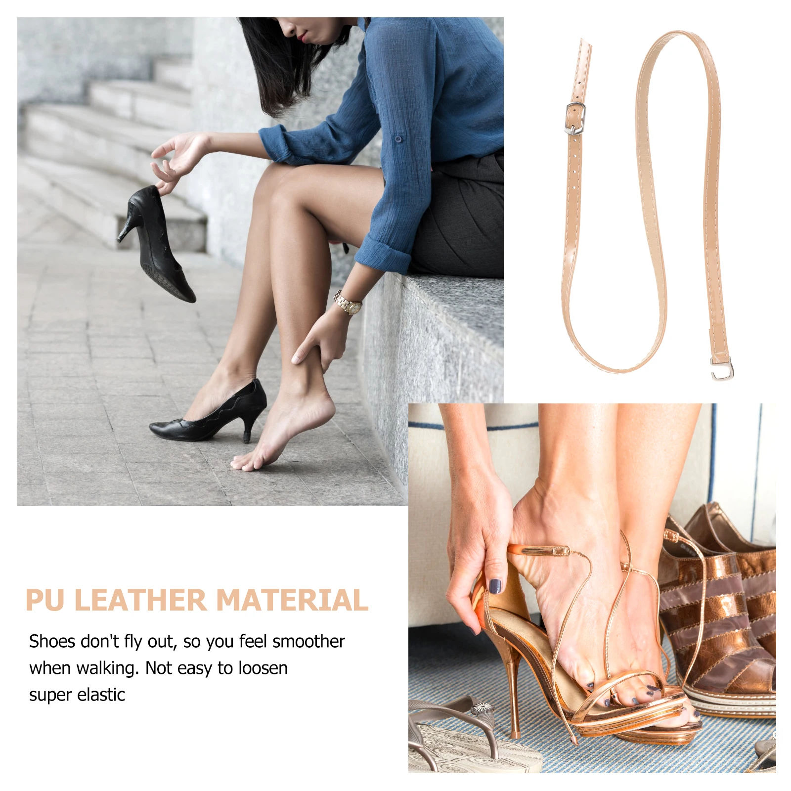 

1 Pair Straps For Women High Heels Shoe Laces Replacement Ankle Bands Fixing Pumps Detachable Shoe Accessories Buckle