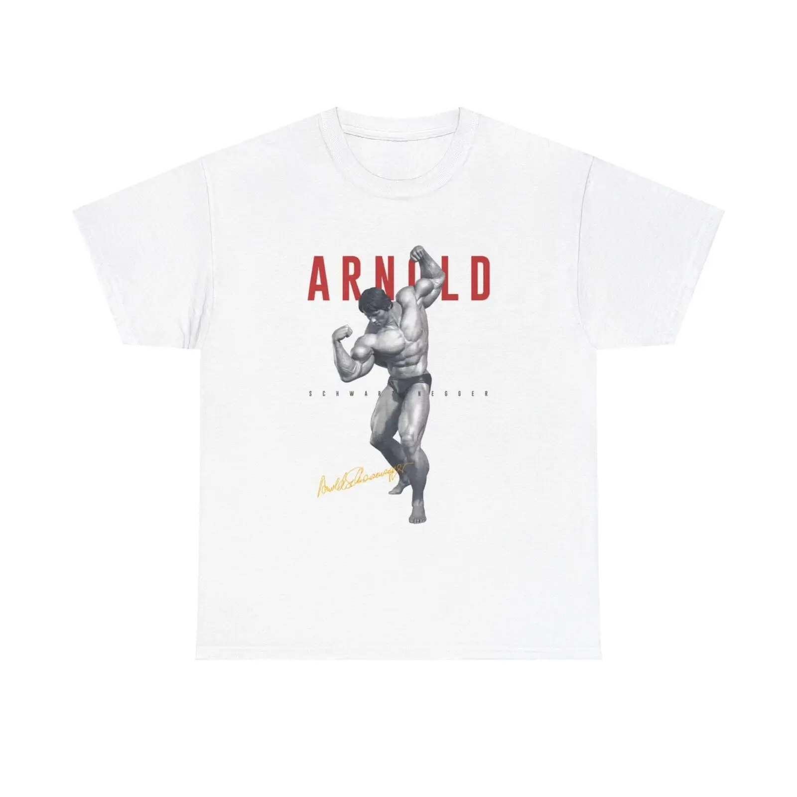 Arnold Camiseta de algodón pesado para levantamiento de pesas, equipo de gimnasio, Iron Paradise