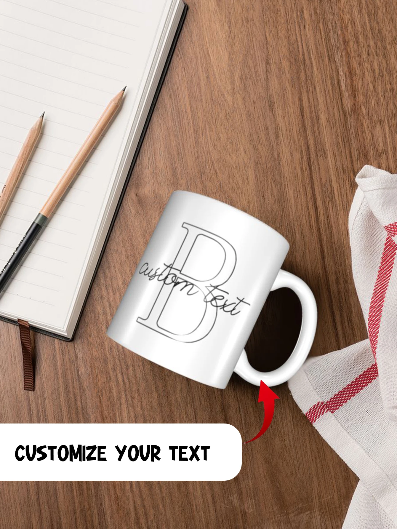 

Кружка по индивидуальному заказу большой вместимости Персонализированная чашка с изображением текстового имени персонализированный подарок