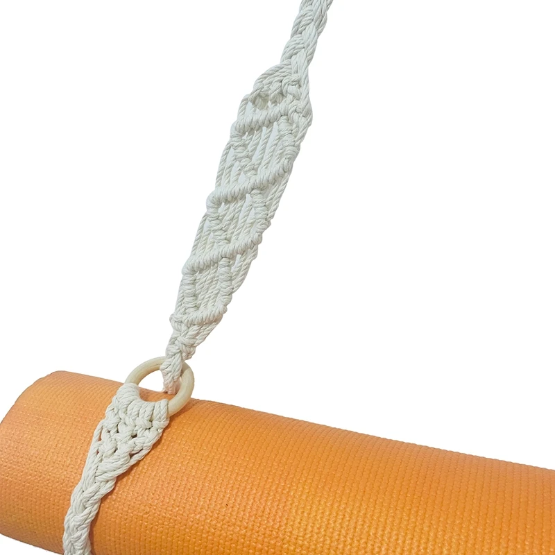 Yoga Mat Carry Strap Handmade Boho Crochet Macrame Adjustable Shoulder Strap For Yoga Mat Pilates Exercise Fitness