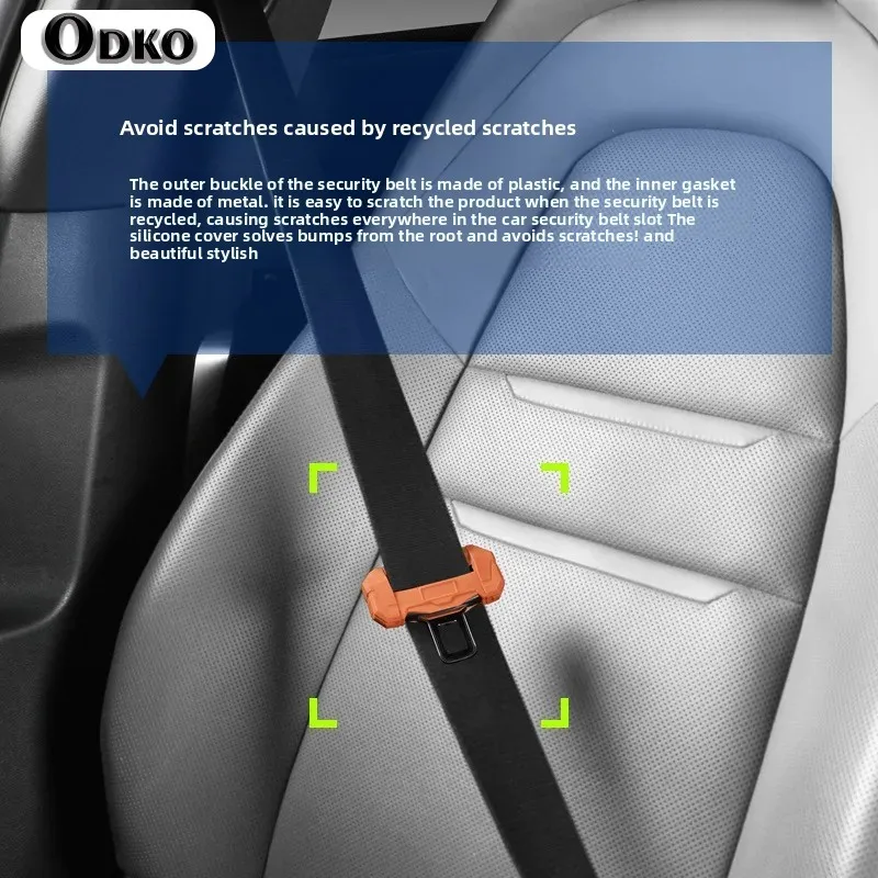 Silicone Seat Belt Plug Protection Cover Anti-Wear Scratch-Resistant for Geely Starry L Boorui Xingrui Binruiborui