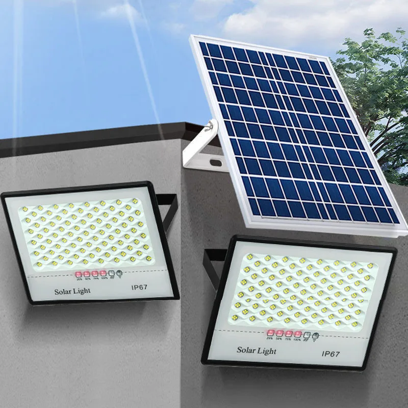 

Solar Lights Outdoor IP67 Waterproof LED Spotlight for Garden Buildings Emergency Lighting