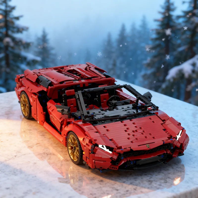 

3827pcs MOC Lamborghiniesed Aventador S Roadster Technical Model Building Blocks Creative Gift DIY Display Decor Adult Premium