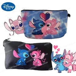 Disney Stitch Makeup Bag Anime Figure Angel & Stitchs Love Kawaii Cosmetic Bag Stich Wash Bag astuccio per ragazze donna regali