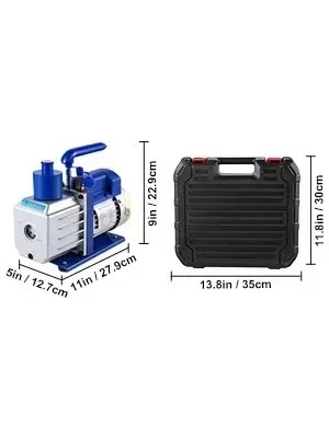 Vakuumpumpe | Sihao Vakuumpumpe mit Manometern für Kältemittel, HVAC, Kühlung, Vakuumverpackung, Klimaanlagen und Autowartung 1,8-4,8CFM – Detail 19