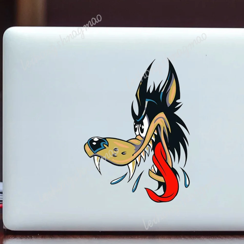 Whl #   مضحك كبير سيئة الذئب على شكل ملصقات السيارات الوفير ويندوز الزجاج الأمامي دفتر مقاوم للماء اكسسوارات السيارات ملصقات الفينيل