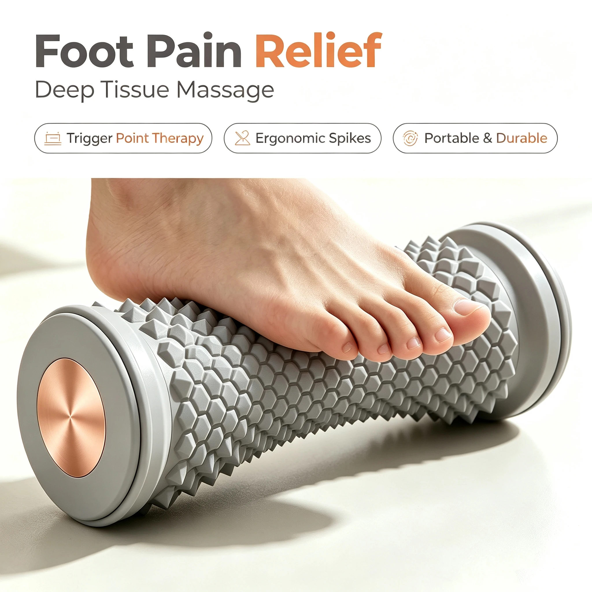 Portable Foot Massage Roller Deep Tissue Fascia Relief Foot Massager Roller For Flat Feet Sore Arch Heel Pain Relax Muscle Spa