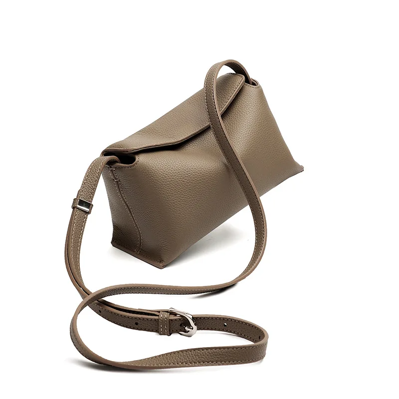Cowhide Pillow Style Shoulder Purse Office Commute Women's bag high end bag Premium Top Grain Leather Crossbody Bag Women Soft