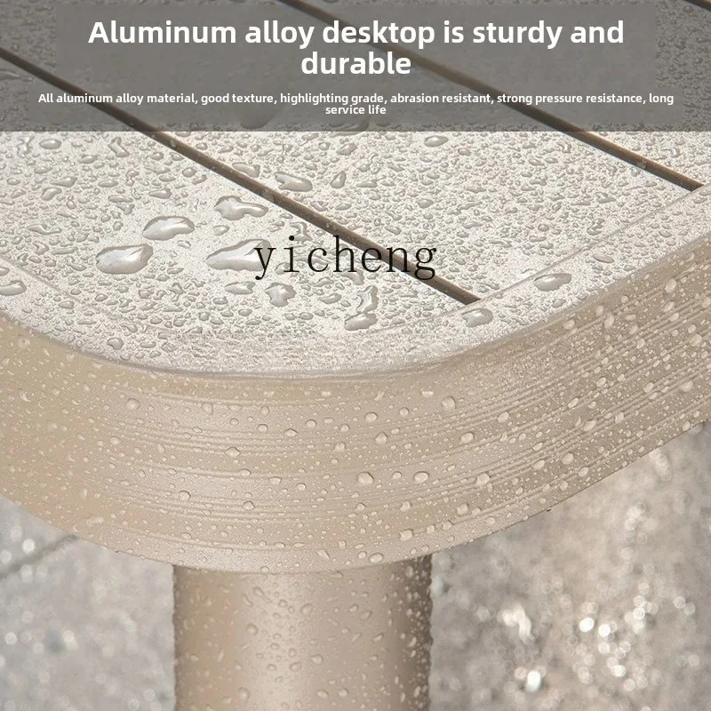 Yz-13 Outdoor Tables And Chairs Waterproof And Sunscreen Courtyard Garden Aluminum Alloy Terrace Villa Outdoor