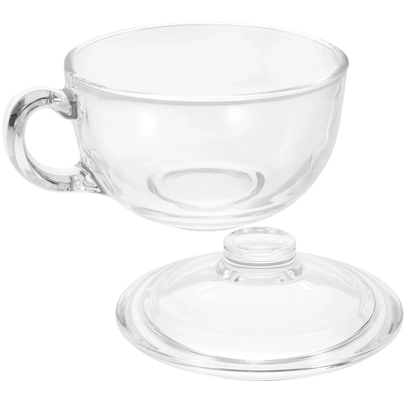 

1Pcs Heat Resistant Glass Bowl Smooth Surface Comfortable Grip for Home Office Milk Juice Water Glass Cup Transparent