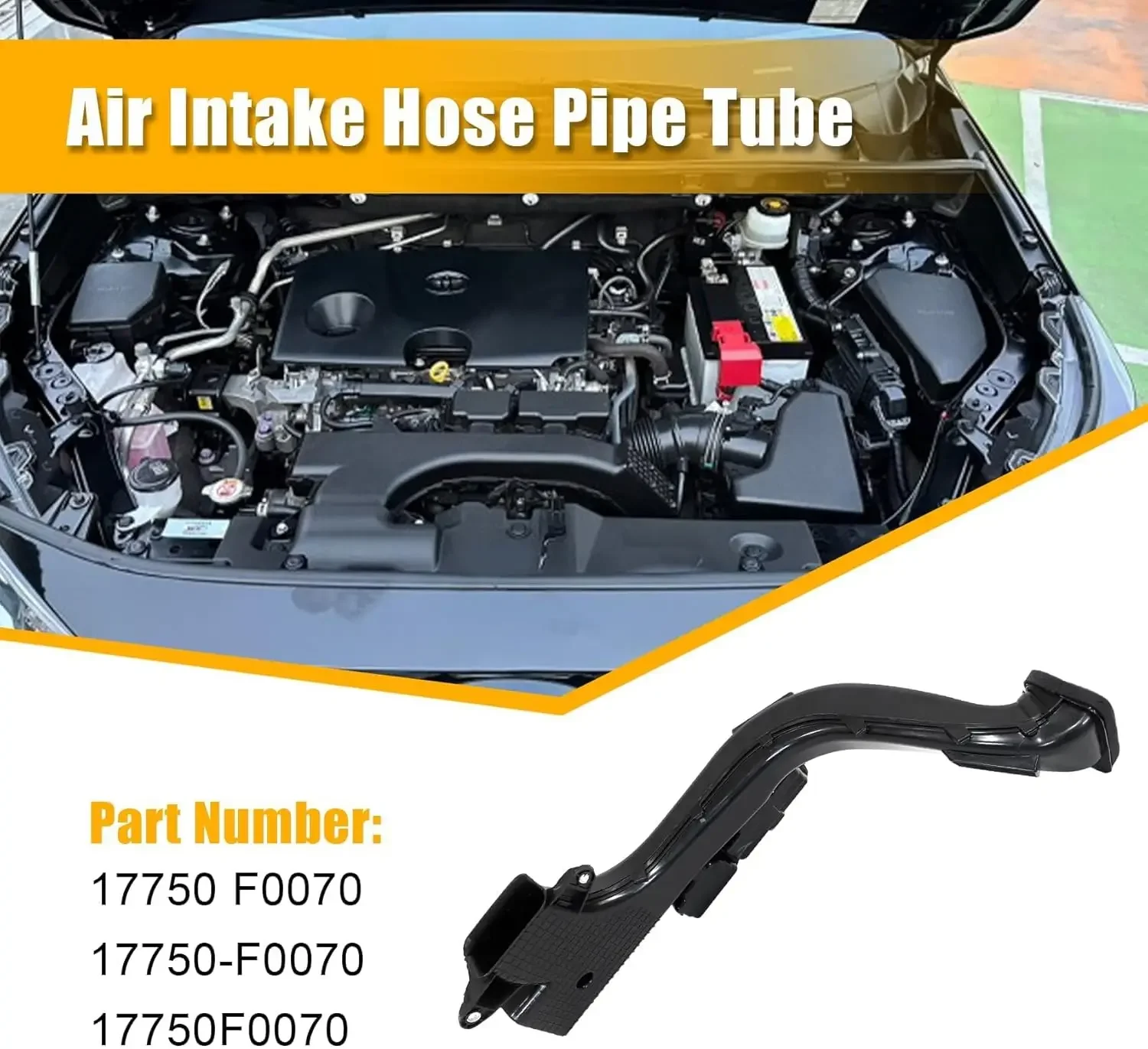 Engine Air Cleaner Intake Inlet Duct Hose Tube 17750-F0070 Compatible with Toyota Rav4 2019 2020 2021 2022 Replace