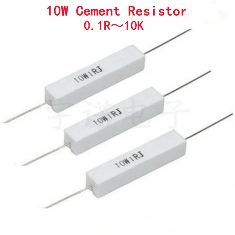 

10piece 10W 5% Cement Resistor Power Resistance 0.1~10K 0.1R 0.5R 10R 50R 0.22 0.33 0.5 1 2 5 8 10 15 20 25 30 100 1K 2K 3K Ohms