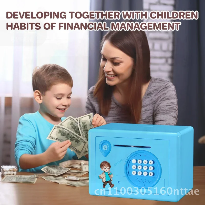 Iggy Bank créatif automatique roulant d'argent Atm mot de passe empreinte digitale pièce de monnaie économie d'argent semblant jouer jouet enfants anniversaire Gif