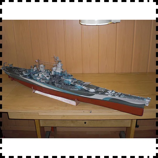 1:200 Scale USS Missouri (BB-63) Navy Battleship Card Paper Model Kit Puzzles Handmade Toy DIY