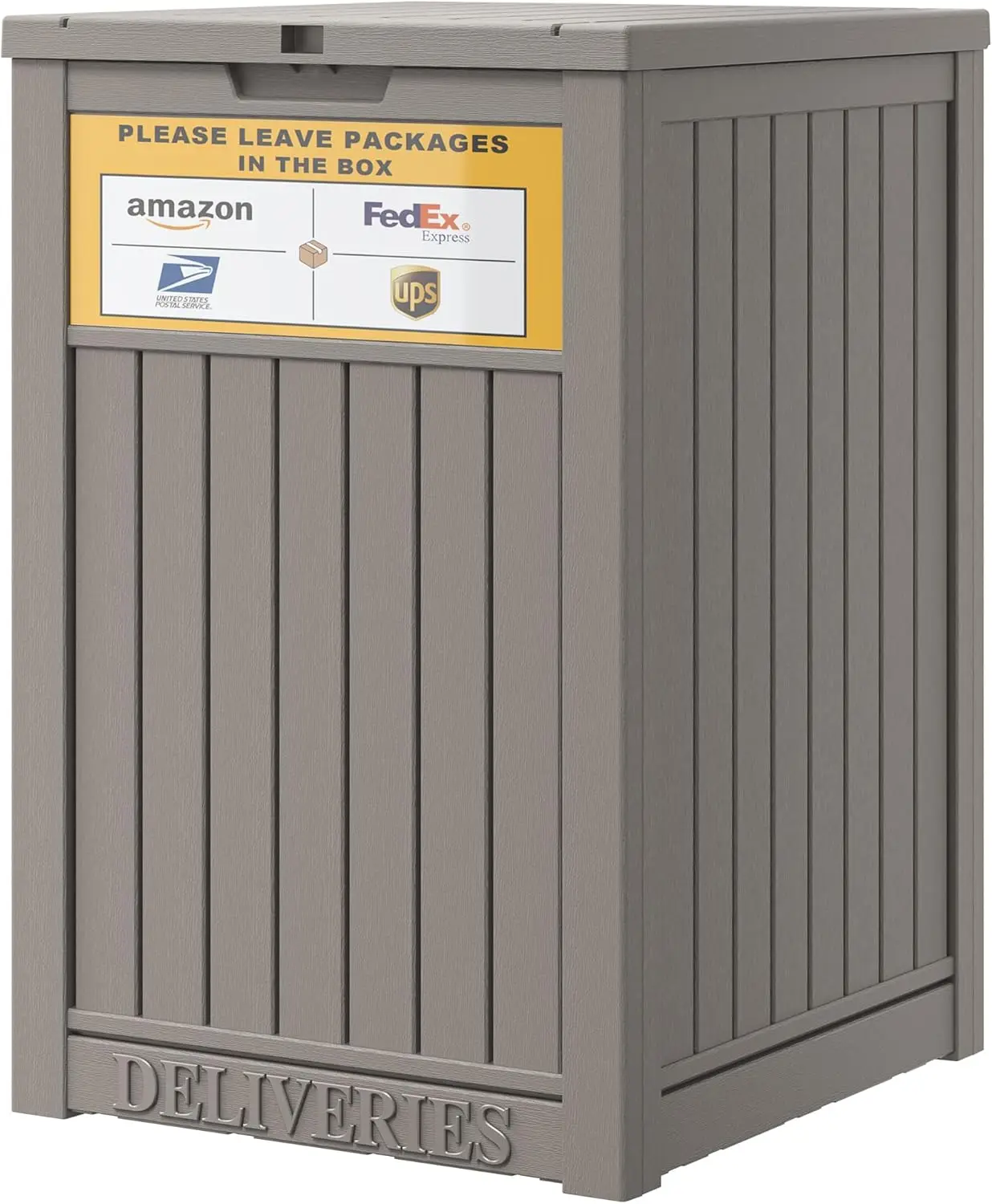 

Upgrade 48 Gallon Outdoor Package Delivery Box with Lockable Secure, Large Resin Drop Box for Porch and Storage