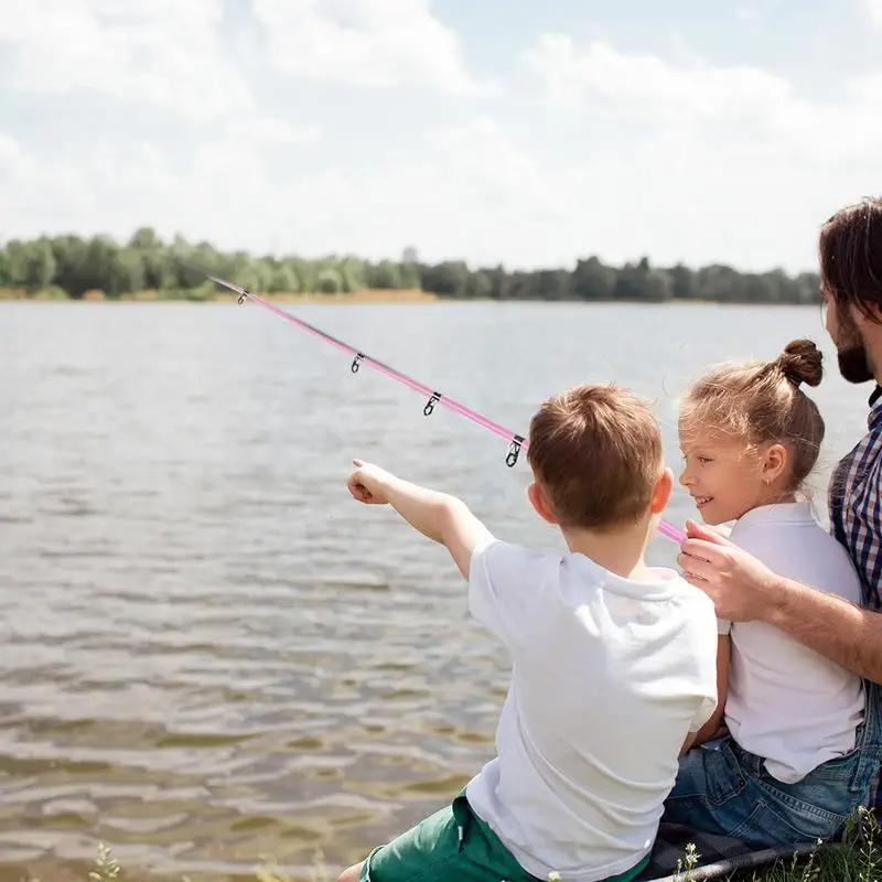 Kids Fishing Kit Small Fishing Tackles Set Portable Kids Fishing Gear First-Year Fishing Kit With Carry Bag For Birthday Holiday