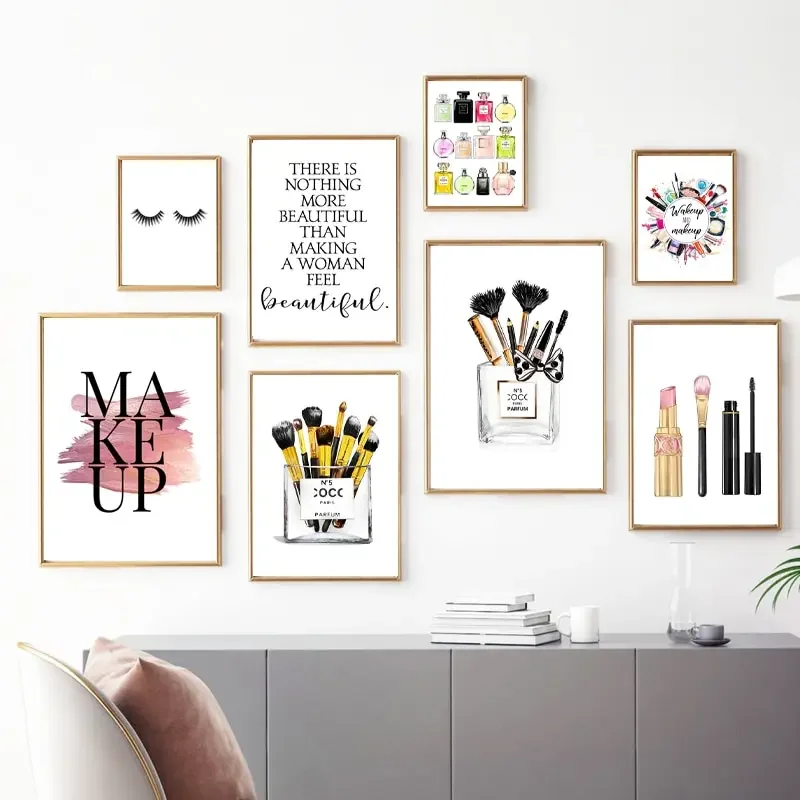 1pc frameless Canvas Painting Modern Minimalist Eyelash Fashion Print Wall Art Decor for Home Canvas Painting Poster Perfect for