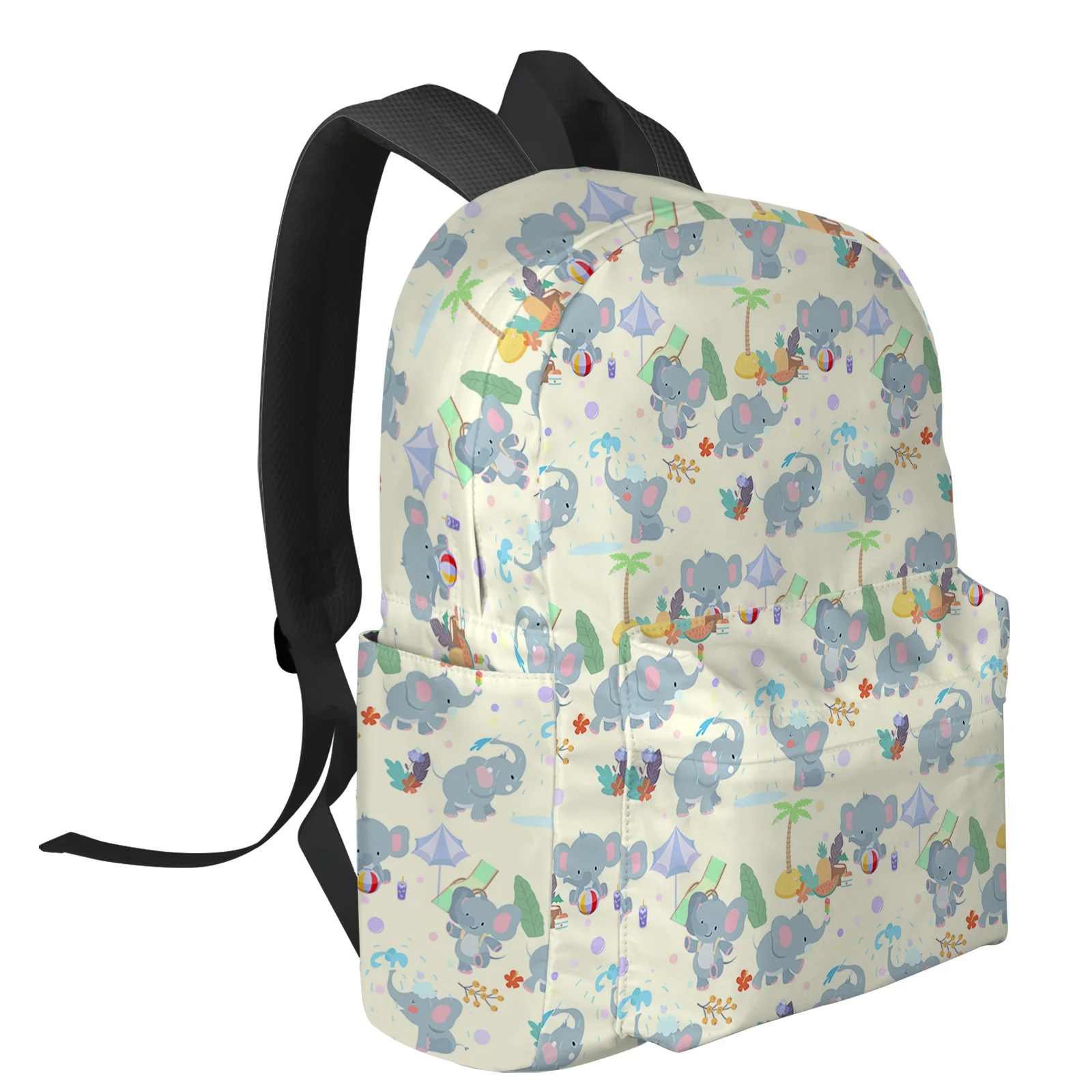 Cartoon Animal Elephant Summer Beach Backpacks Teenagers Student School Bags Laptop Backpack Men Women Female Travel Mochila