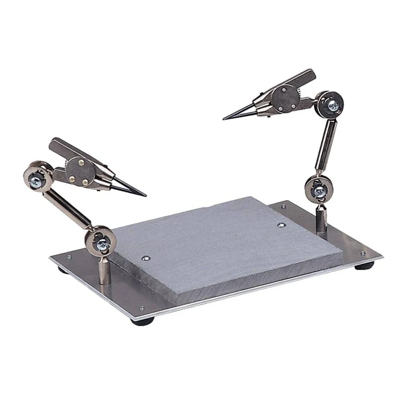 GRS Third-Hand Soldering Station, Double Flexible Arm Tool Holder & Heat-Resistant 6x6