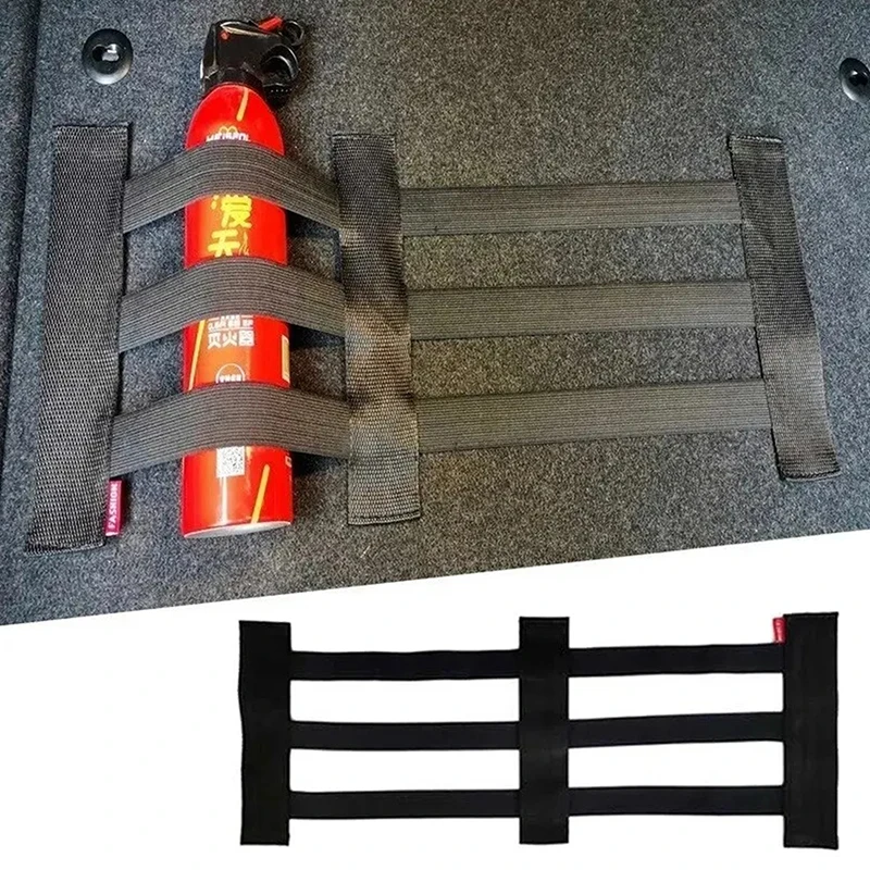 Adjustable Car Trunk Elastic Fixed Straps Extinguisher Tank Sundries Storage Fixing Belt Auto Interior Organizer Accessories