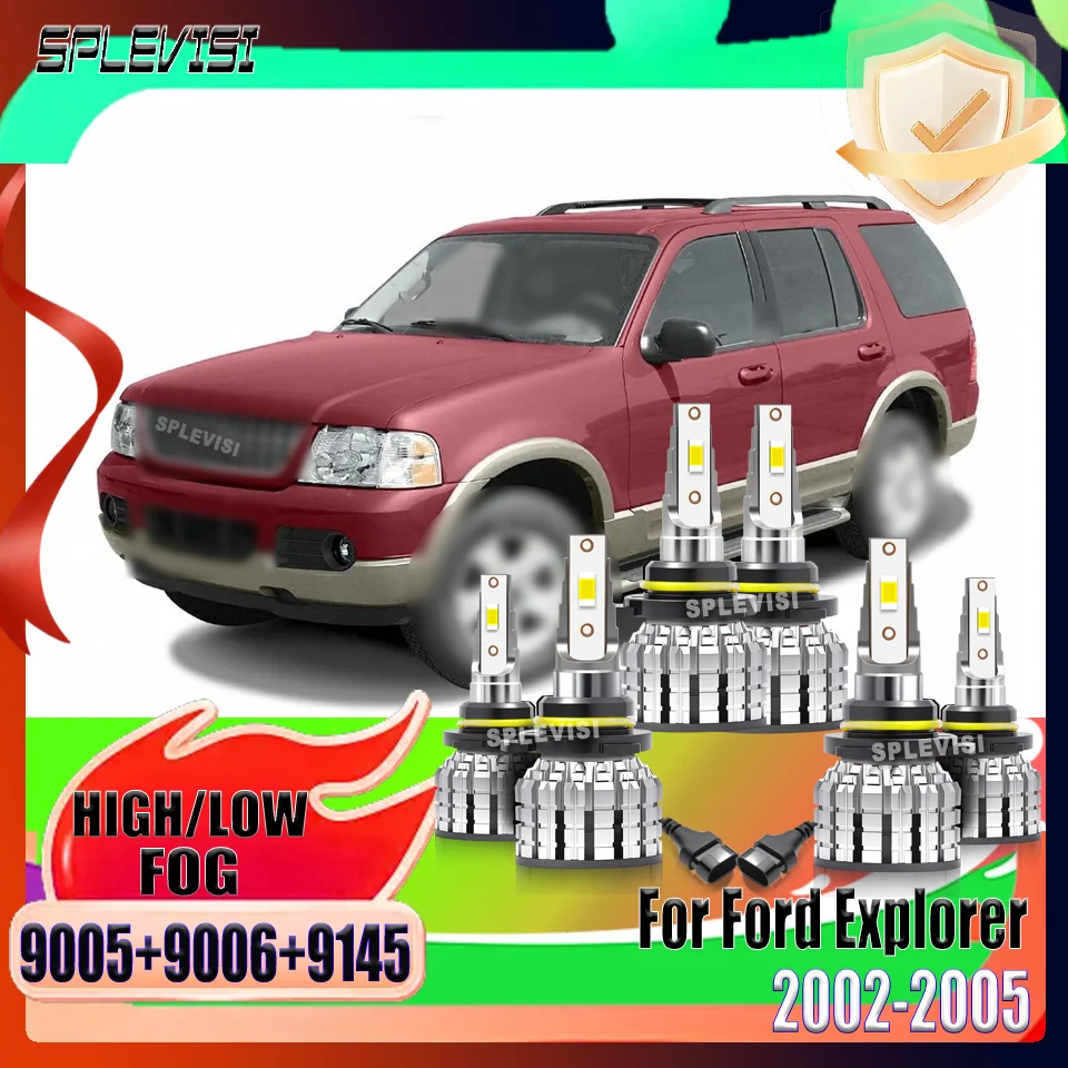 

Светодиодная фара с защитой от землетрясения и ударов для Ford Explorer 2002 2003 2004 2005, ускоренная доставка