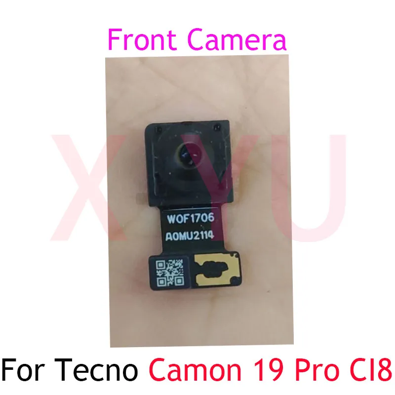 For Tecno Camon 19 Pro CI8n CI8 Rear Back Big Front Camera Module Flex Cable Repair Parts