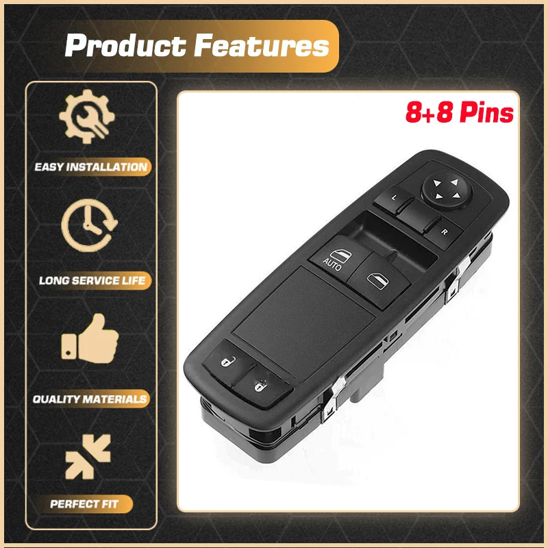 Power Window Regulator Control Switch For Dodge Grand Caravan Chrysler Town & Country 2011-2017 68110870AA 68110870AB 8+8 Pins - view 3
