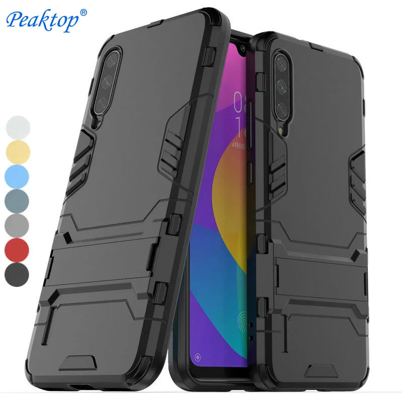 Case For Xiaomi Mi A3 MiA3 Shockproof Hard PC + Soft TPU Combo Case for Xiaomi Mi A3 Lite Stand Armor Capa Etui Coque Back Cover