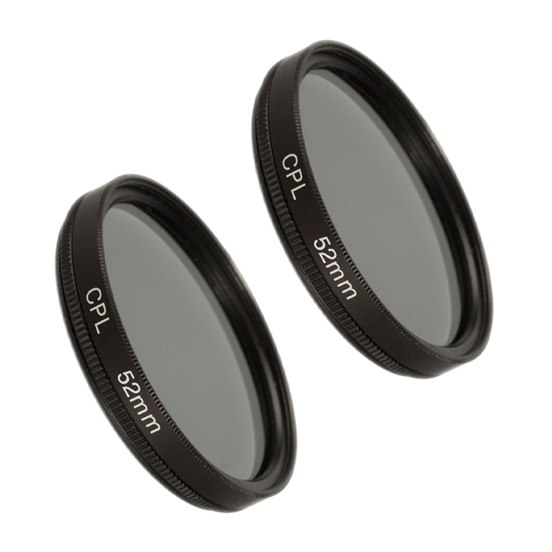 PZHI-2Pcs 52Mm Zirkular Polarisierende CPL Filter Für Canon 650D 700D Nikon D3100 D3200 D3300