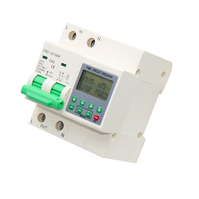 Adjustable Timing Switch  Digital Display Style 220V 380V Max 63A , Circuit Breaker Time Control Switch