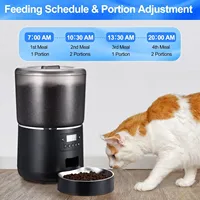 4L Automatic Smart Pet Cat Food Dispenser WiFi Cat Feeder with APP Control for Small Dogs Pet Dry Food Dual Power Supply