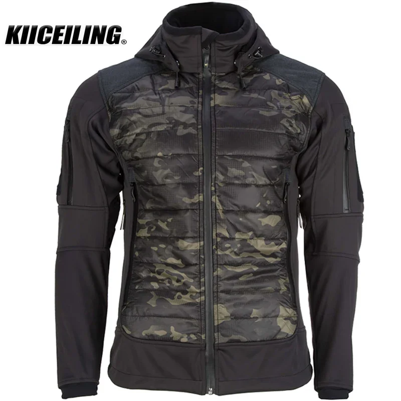 

KIICEILING MP-IS Tactical Jackets For Men,Spring And Autumn Warm Waterproof Windbreakers,Softshell Hiking Hunting Fishing Coat