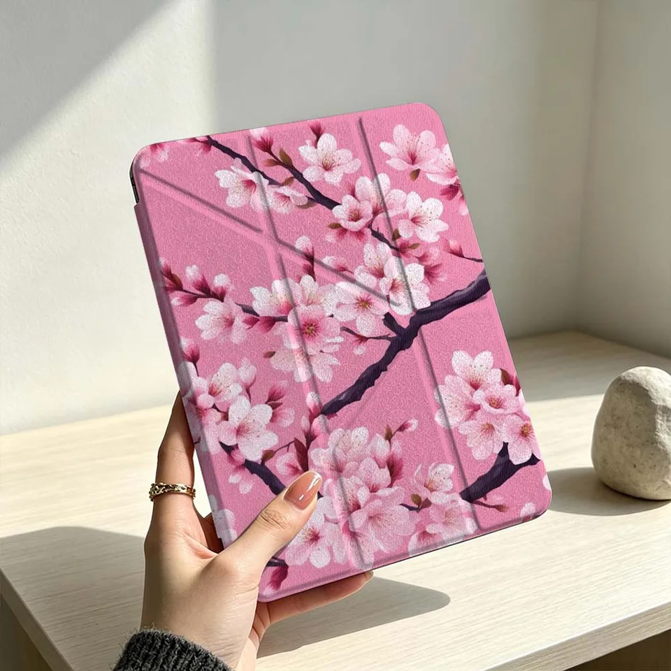 Pink Cherry Blossom Pattern Soft For iPad Pro Air mini 6 5 4 3 2 1