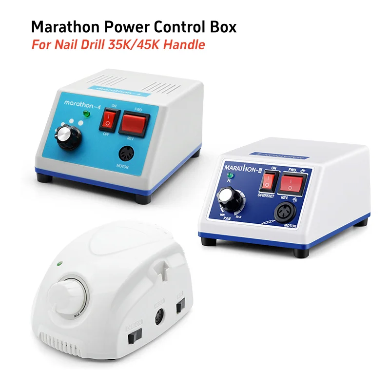 Marathon N3 N4 Champion 3 Power Control Box For Micromotor Handpiece 65W Manicure Pedicure machine Electric Nail Drill Polishing