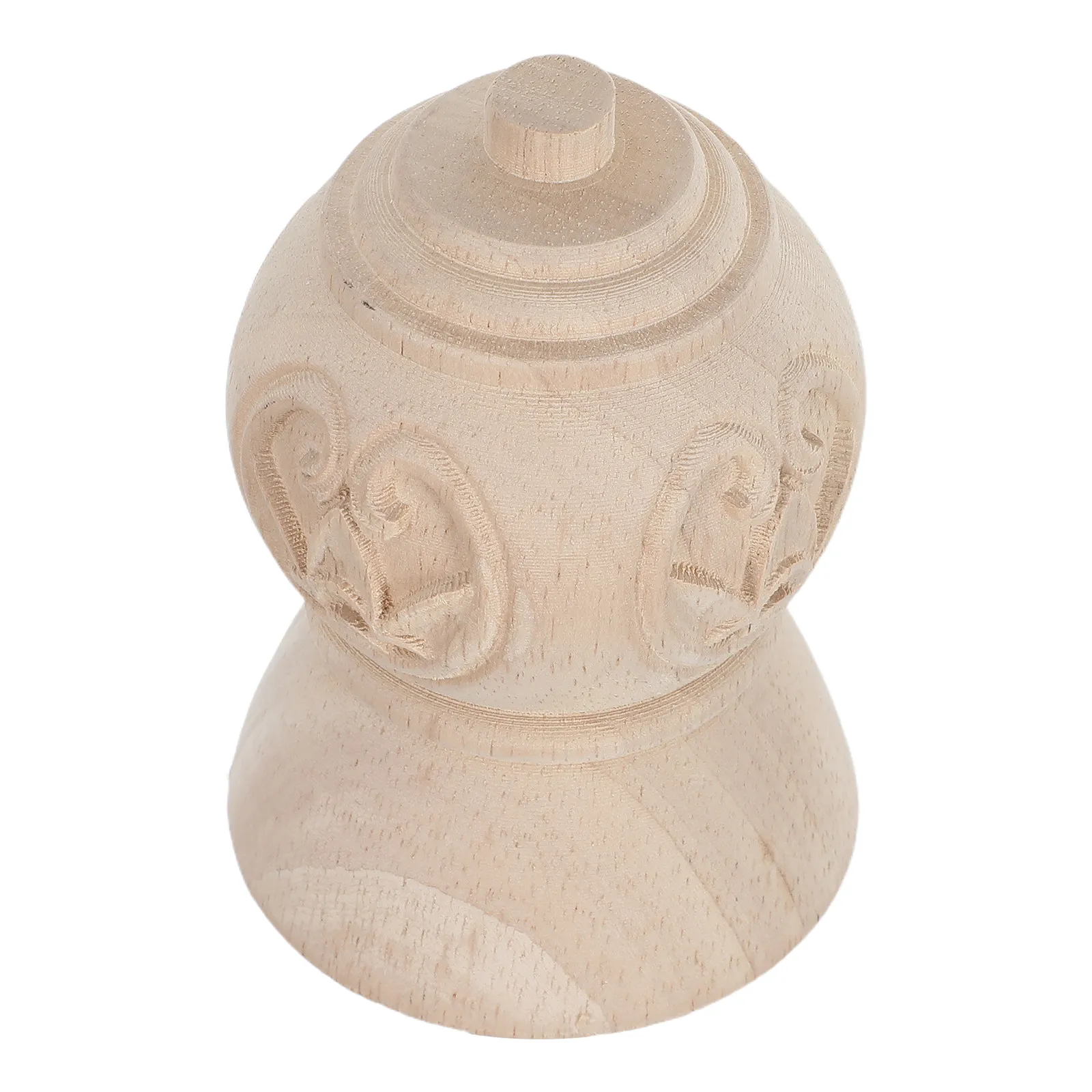 Solid Hardwood European Wood Post Cap Finial Hand Carved Decorative Staircase Porch Entry Bed Post Topper Ornate Banister Finial
