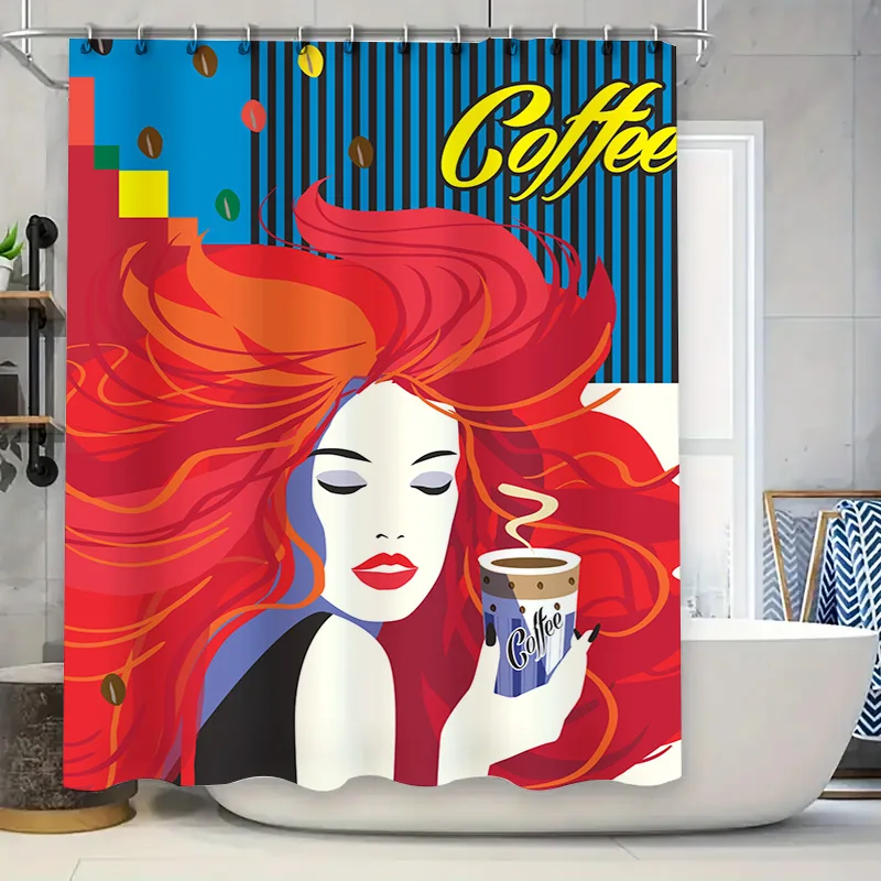 This 128-character AliExpress title emphasizes key features such as patchwork design, printed shower curtain set, waterproof fab