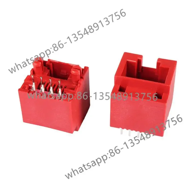 Vertical RJ45 network interface socket 8P8C network cable connector