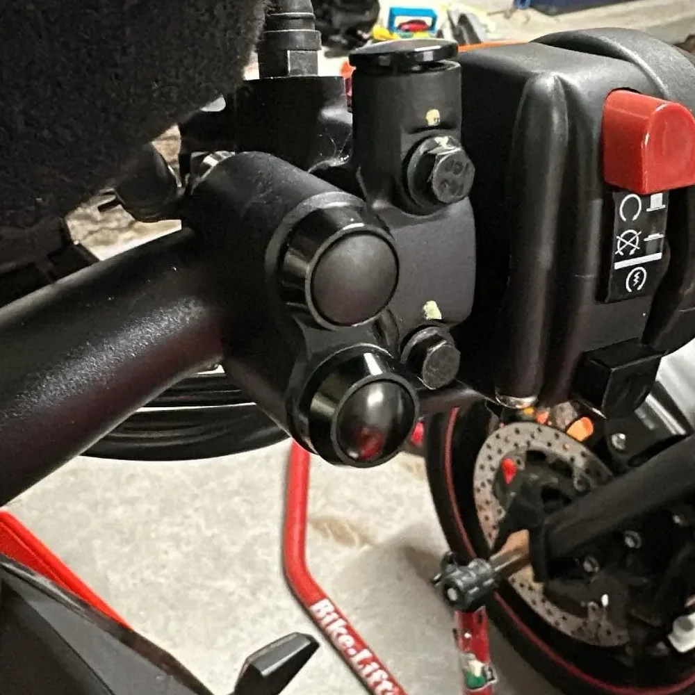 1인치 25mm 오토바이 핸들바 컨트롤러 스위치 할리 혼다 보버 초퍼 카페 레이서용 유니버설 M-스위치 푸시 버튼 스위치