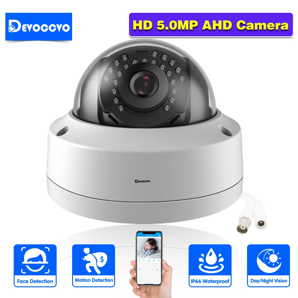 

H.265 5MP Surveillance CCTV Camera BNC Waterproof Vandalproof 5MP HD Motion Detection IR Night Vision Dome AHD Security Camera